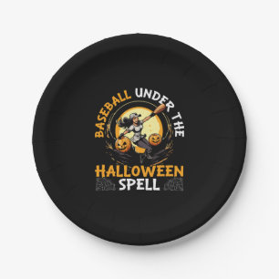 Baseball Halloween Trick Or Treat Baseball Player Paper Plates