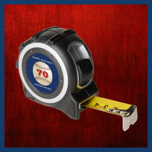 Baseball Happy Birthday Any Age, Name, Gift Tool Tape Measure