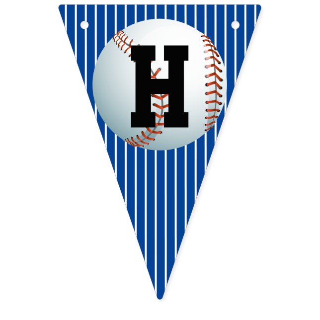Baseball Happy Birthday Bunting Flags (Second Flag)