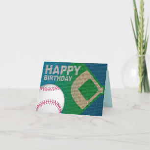 Baseball Happy Birthday Card