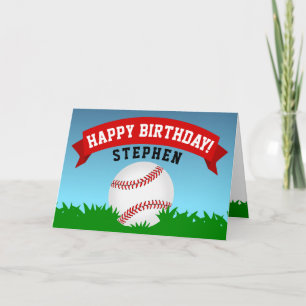 Baseball Happy Birthday Card