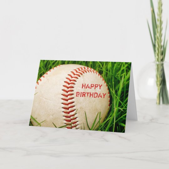 Baseball Happy Birthday Card 