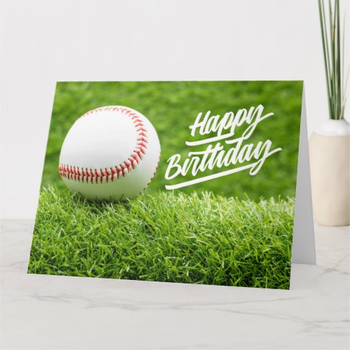 Baseball Happy Birthday Card