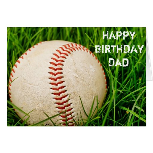 Baseball Happy Birthday Dad Card | Zazzle