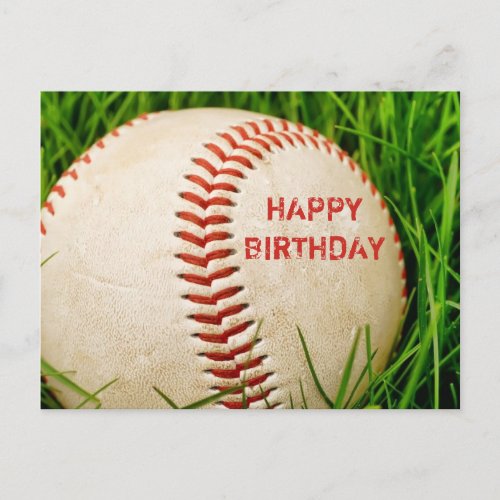 Baseball Happy Birthday Postcard