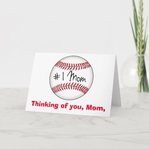Baseball Happy Mothers Day Card