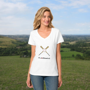 Baseball hashtag slogan crossed bats T-Shirt