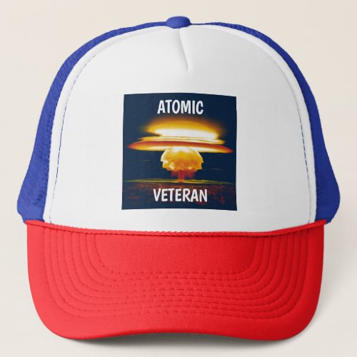 Baseball Hat for Atomic Veteran Mushroom Cloud