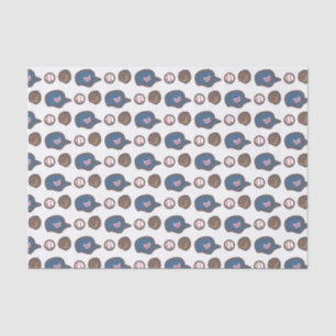 Baseball Hat, Glove and Ball Pattern Tissue Paper