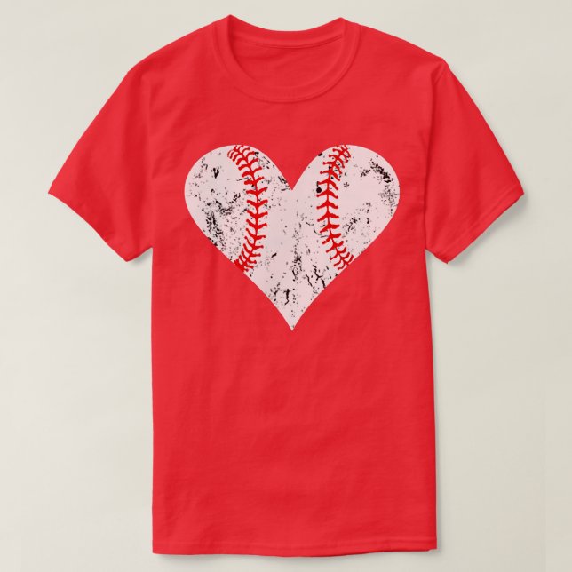 Baseball Heart Cute love baseball Women Softball F T-Shirt (Design Front)