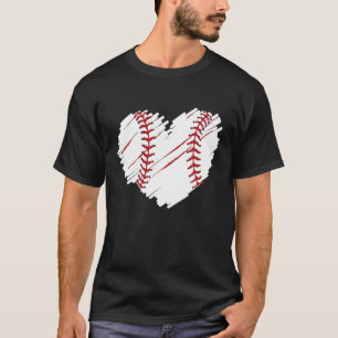 Baseball Heart Cute Mom Dad Men Women Softball Gif T-Shirt