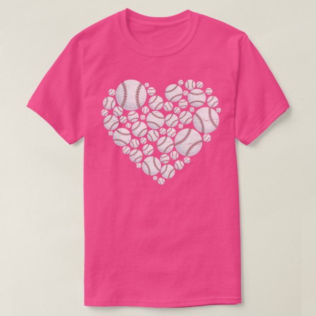 Baseball Heart Design For Baseball Lovers T-Shirt (Design Front)