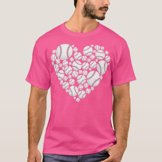 Baseball Heart Design For Baseball Lovers T-Shirt