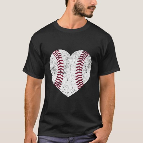 Baseball Heart Fun Mom Dad Softball T_Shirt