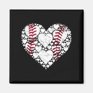 Baseball Heart Love Game Sports Fan Game Day Magnet
