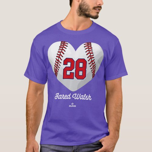 Baseball Heart Number Jared Walsh Los Angeles MLBP T_Shirt