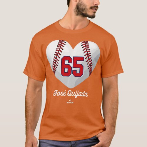 Baseball Heart Number Jose Quijada Los Angeles MLB T_Shirt