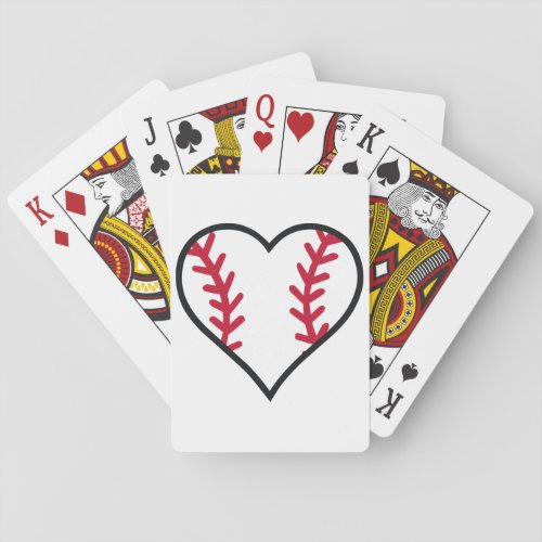 Baseball Heart Playing Cards