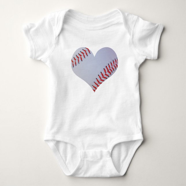 Baseball heart Raglan T-shirt (Front)