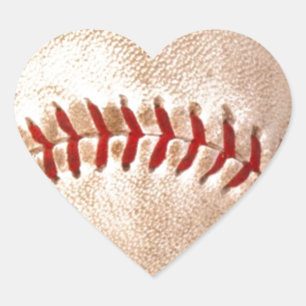 Baseball Heart Sticker