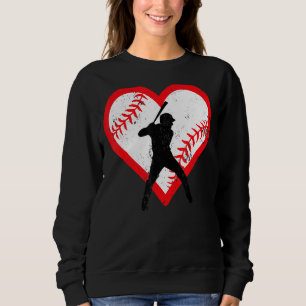Baseball Heart Valentine's Day Gifts Teen Boys Kid Sweatshirt
