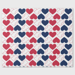 Baseball Heart Wrapping Paper