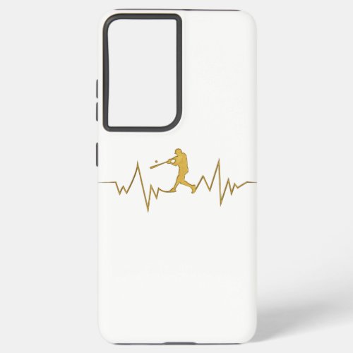 Baseball Heartbeat design Cool Gift for Sport Samsung Galaxy S21 Ultra Case