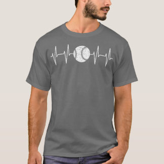 Baseball Heartbeat Love Baseball Mom Fan Gift 1 T-Shirt