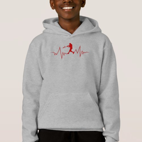 Baseball Heartbeat product Cool  for Sport Lovers Hoodie