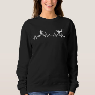 Baseball Heartbeat Pulse EKG Baseball Pitcher Hit Sweatshirt