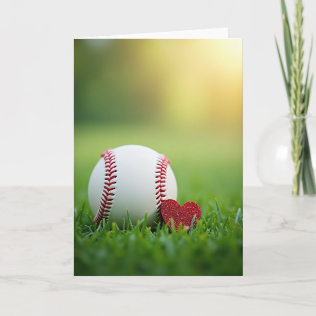 Baseball Heartfelt Affection Card (Front)