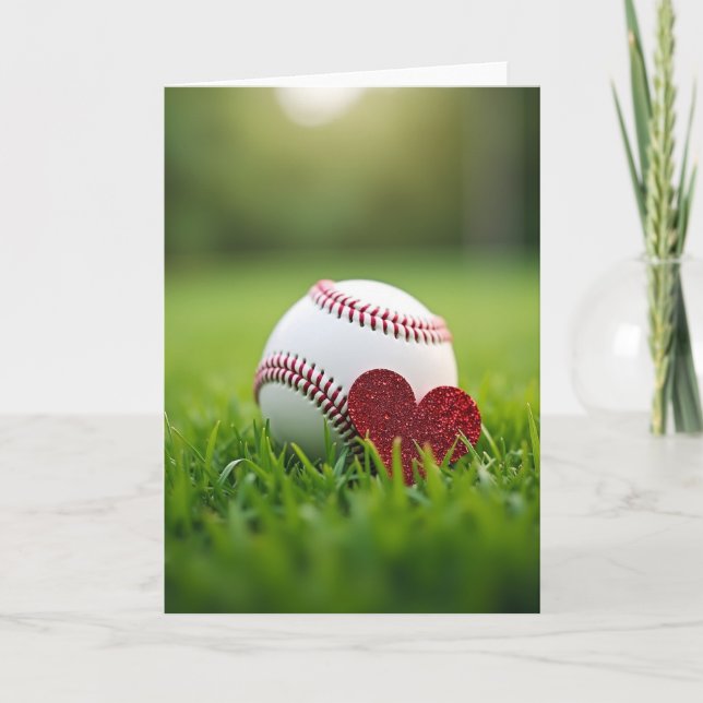 Baseball Heartfelt Love Card (Front)