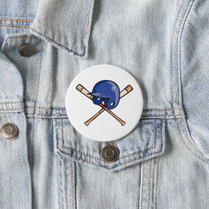 Baseball Helmet and Bats Sports Button