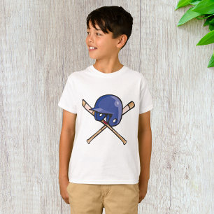 Baseball Helmet and Bats Sports T-Shirt