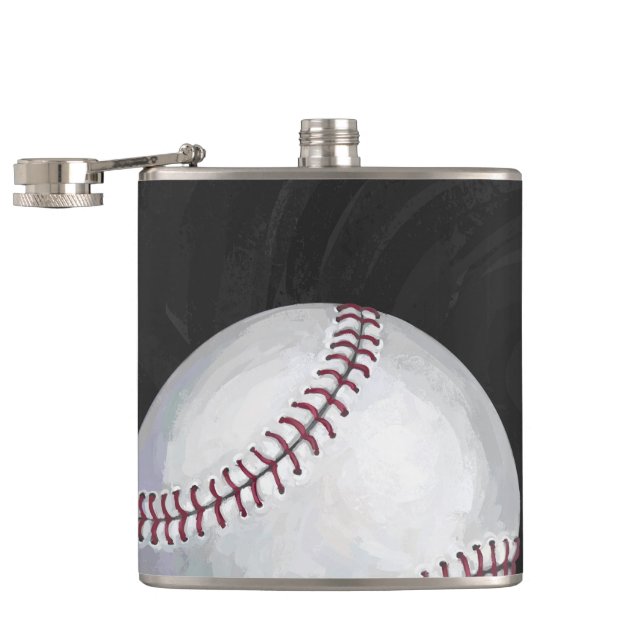 Baseball Hip Flask (Opened)