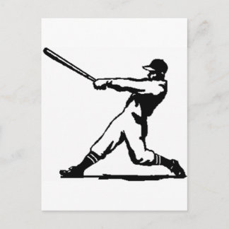 Baseball hitting postcard