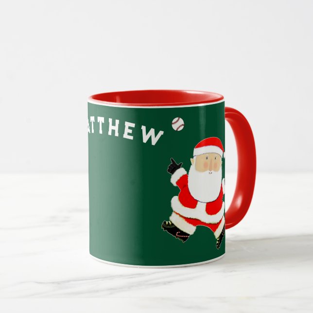 Baseball Holiday Collectible Mug (Front Right)