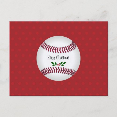 Baseball Holiday Design Merry Christmas