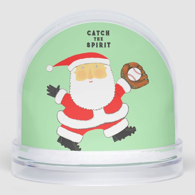 Baseball Holiday Gift Stocking Stuffer Snow Globe (Front)