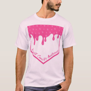 Baseball Home Plate Drip 2 Special Breast Cancer T-Shirt