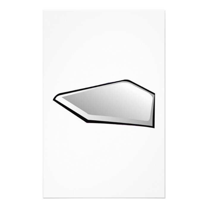 Baseball Home Plate Stationery