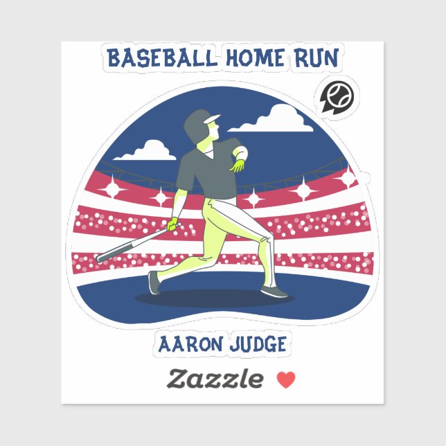 Baseball Home Run Aaron Judge Sticker (Sheet)