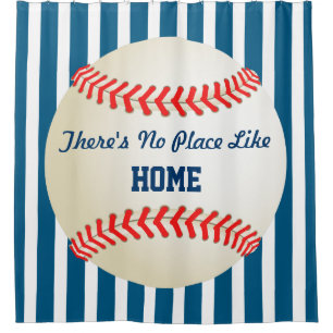 Baseball Home Run - Custom No Place Like Home Shower Curtain