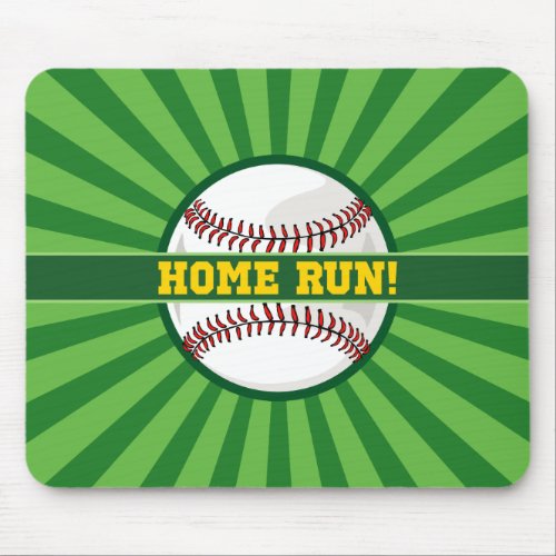 Baseball Home Run Mouse Pad