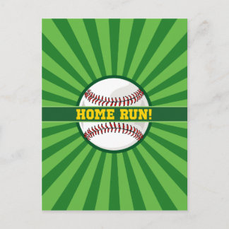 Baseball Home Run Postcard