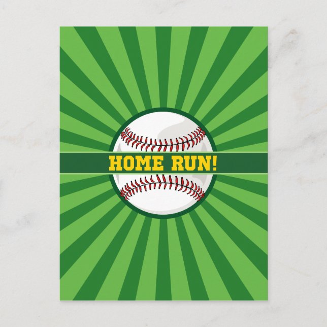 Baseball Home Run Postcard (Front)