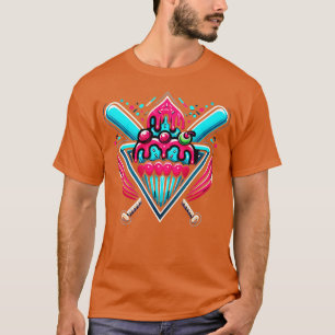 Baseball Home Social Club for Boy cute Ice Cream T-Shirt