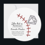 Baseball Homerun Diamond Gem Bridal Shower Invite<br><div class="desc">Bridal Shower Invitations Baseball Theme</div>