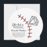 Baseball Homerun Diamond Gem Bridal Shower Invite<br><div class="desc">Bridal Shower Invitations Baseball Theme</div>