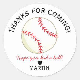 Baseball Hope You Had A Ball Personalized Stickers